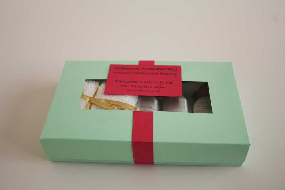 Pampered skin gift set for Sensitive skin.