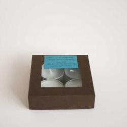 Natural wax tea light candles set of 4 in Romance, Handmade by Olibanum Aromatherapy in the UK