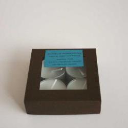 Natural wax tea lights set of 4 in summer flora fragrance, Handmade by Olibanum Aromatherapy in the UK
