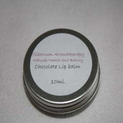 Chocolate Lip Balm 10ml tin, Handmade by Olibanum Aromatherapy in the UK