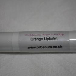 Orange lipbalm tube 4.5ml. Handmade by Olibanum Aromatherapy