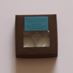 Sweet dreams, set of 4 relaxing natural rapeseed wax tealight candles.